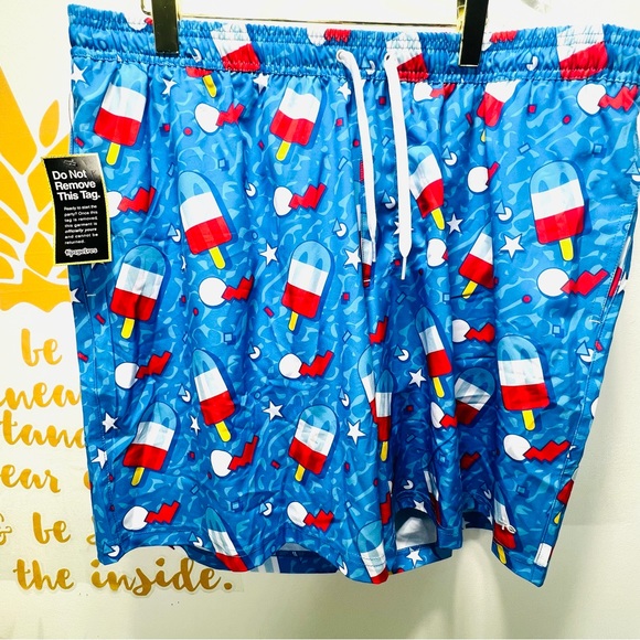 TIPSY ELVES Retro Patriotic Pops Stretch Swim Trunks Shorts 4XL NWT Big & Tall - Picture 5 of 11